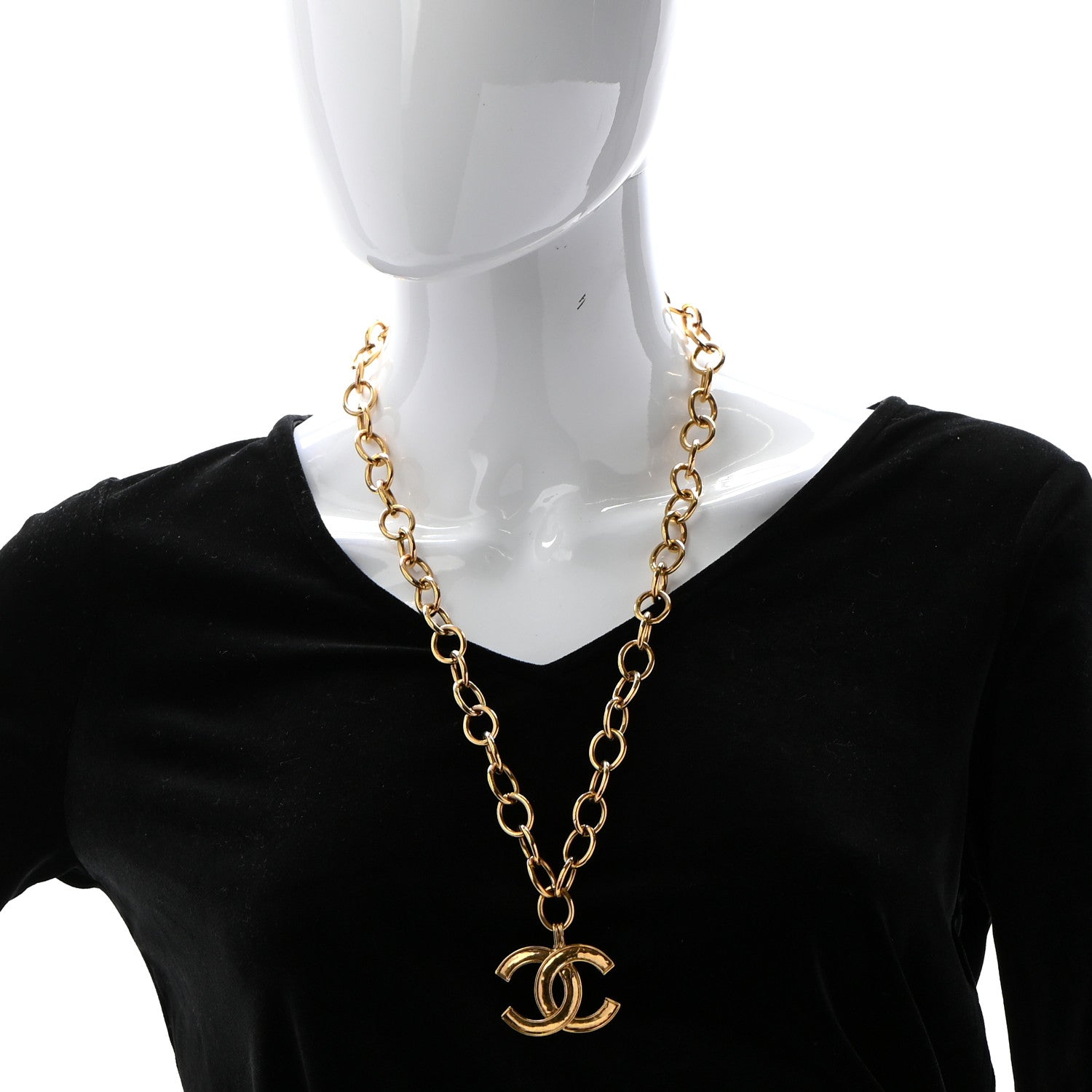 Chanel Chain CC Long Necklace Gold 2 of 4