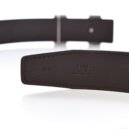 Hermes Box Swift 32mm H Belt 90 Black Chocolate 4 of 7