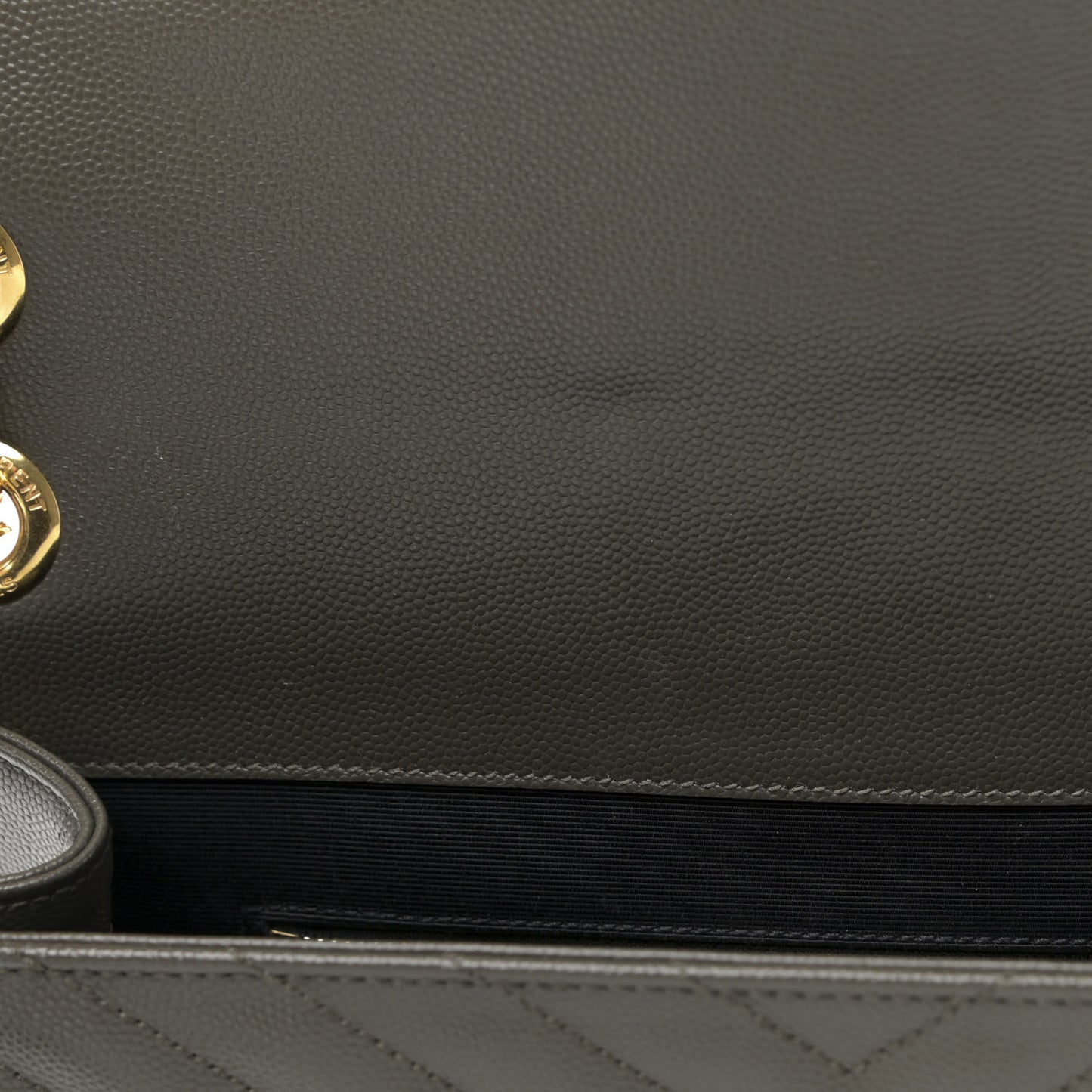 Grain De Poudre Matelasse Chevron Large Monogram Satchel Earth