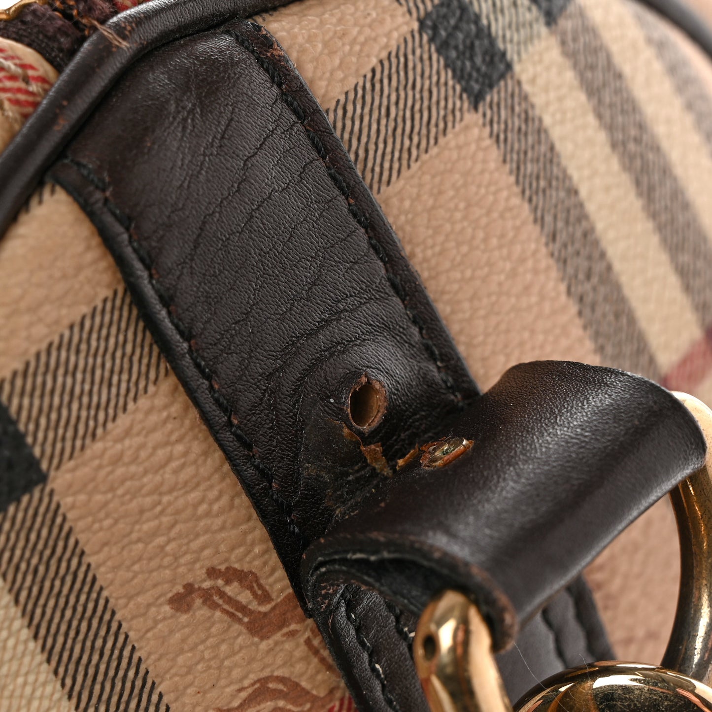 Haymarket Check Duffle Bag Dark Brown