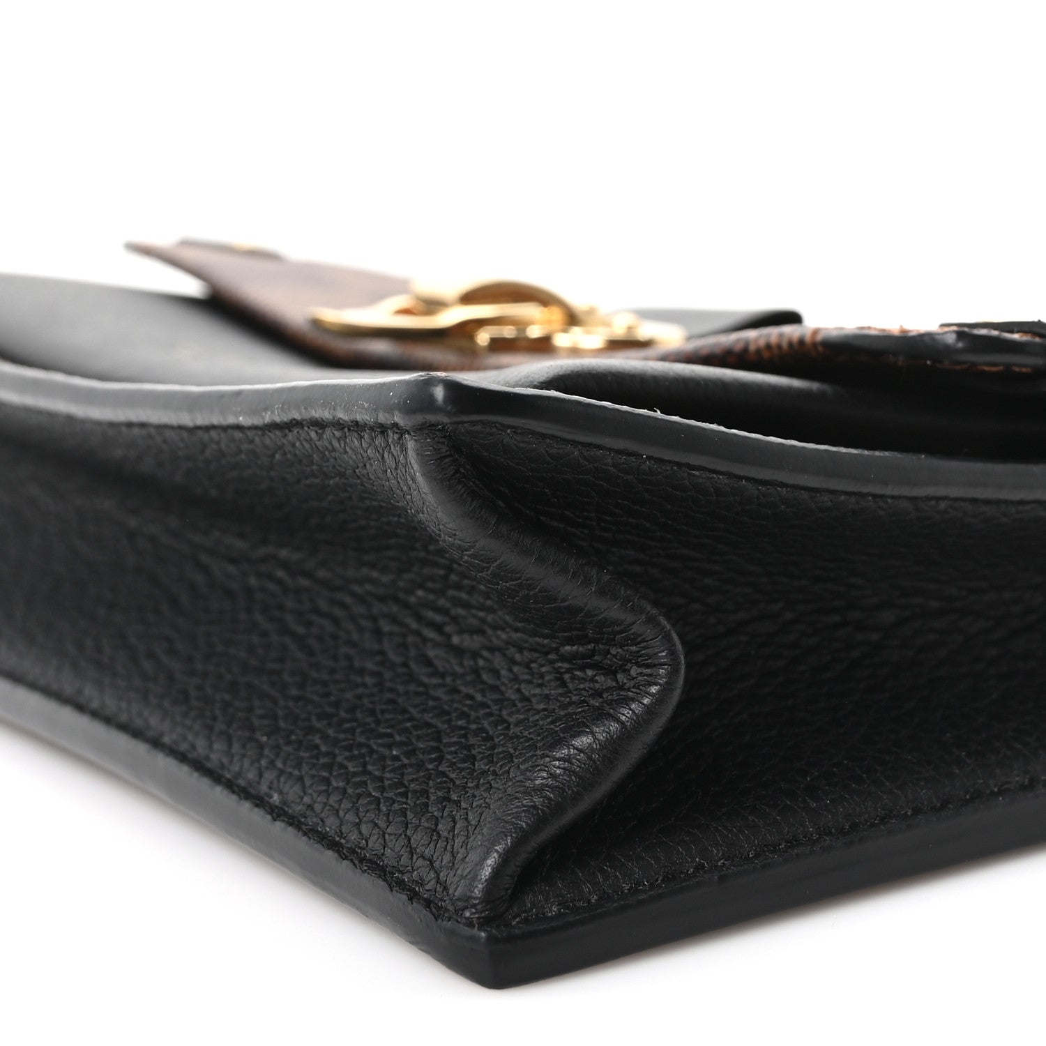 Louis Vuitton Damier Ebene Vavin Chain Wallet Black 9 of 10