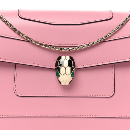 Bulgari Calfskin Serpenti Forever Shoulder Bag Flamingo Topaz 8 of 10