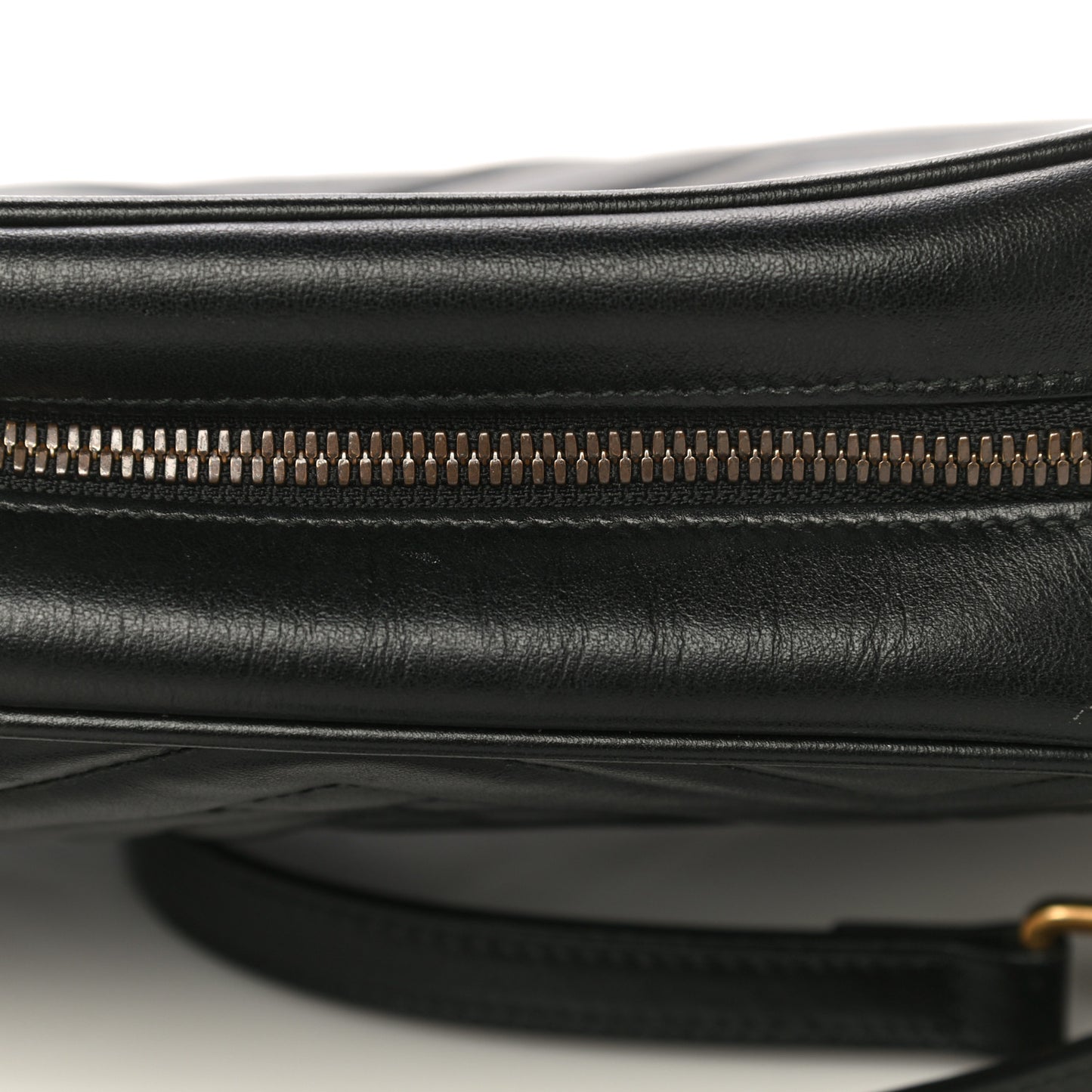 Calfskin Matelasse Small GG Marmont Chain Shoulder Bag Black