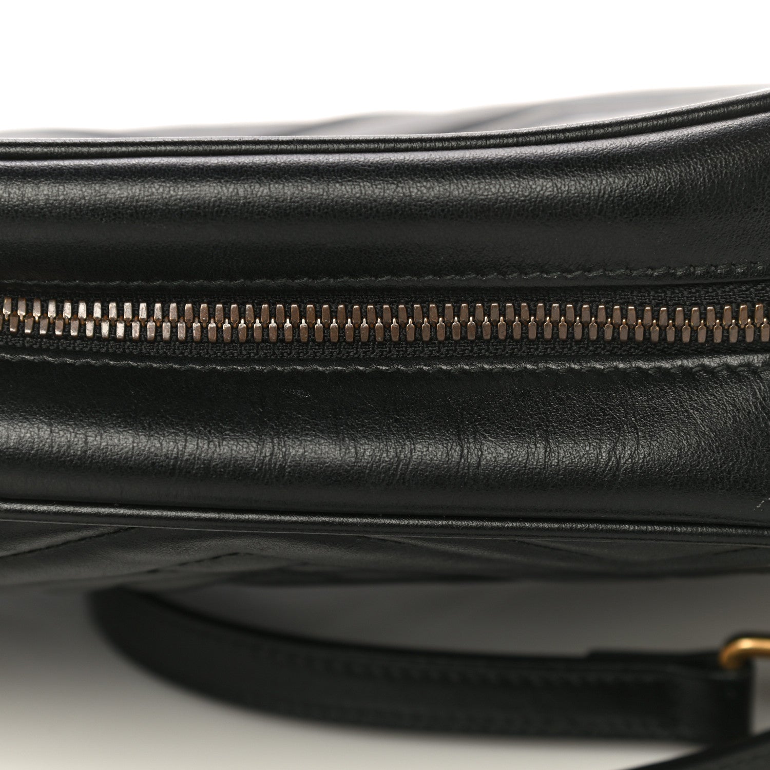 Gucci Calfskin Matelasse Small GG Marmont Chain Shoulder Bag Black 20 of 22