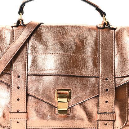 Proenza Schouler Metallic Lambskin Medium PS1 Satchel Copper 8 of 10