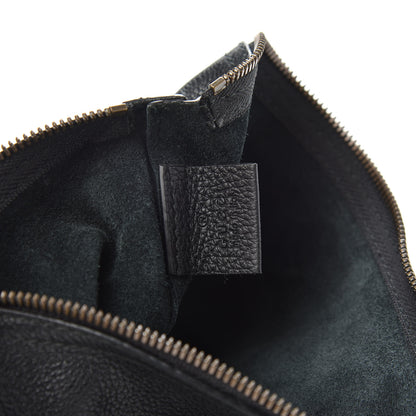 Gucci Pebbled Calfskin Medium Logo Portfolio Clutch Black 6 of 8