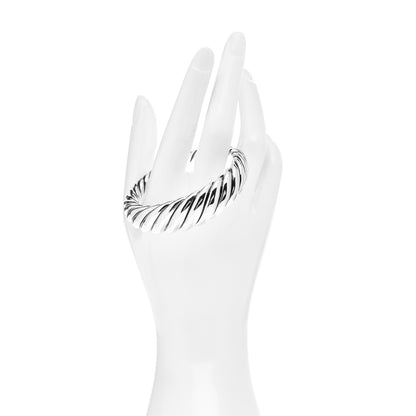 David Yurman Sterling Silver 17mm Pure Form Cable Bracelet 2 of 4