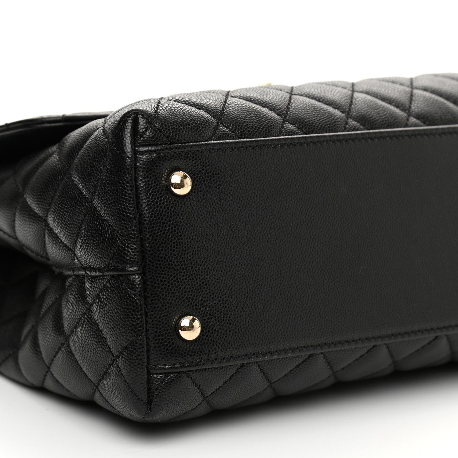 Chanel Caviar Quilted Medium Coco Handle Flap Black 17 of 27