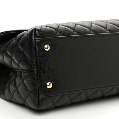 Chanel Caviar Quilted Medium Coco Handle Flap Black 17 of 27