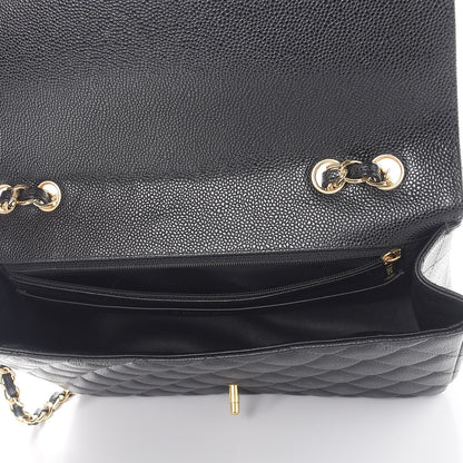 Chanel Caviar Quilted Jumbo Single Flap Black 5 of 8