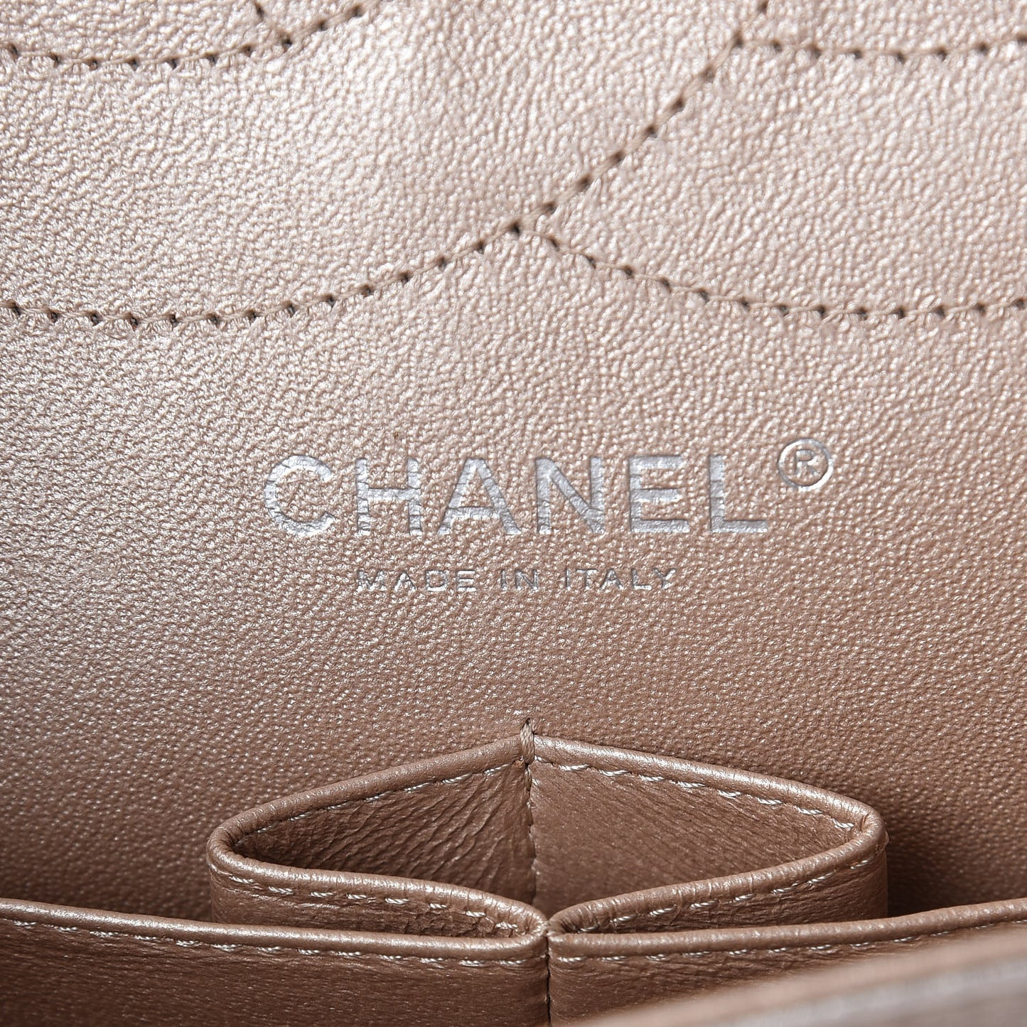 Metallic Calfskin Quilted 2.55 Reissue 227 Flap Gold
