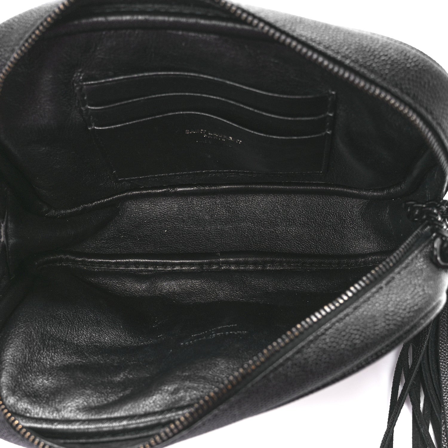 Saint Laurent Grain De Poudre Matelasse Monochrome Monogram Mini Lou Camera Bag Black 5 of 11
