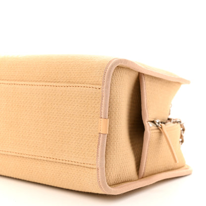 Chanel Canvas Deauville Bowling Bag Beige 10 of 10
