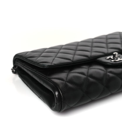 Chanel Lambskin Quilted Clutch with Chain Flap Black 8 of 10