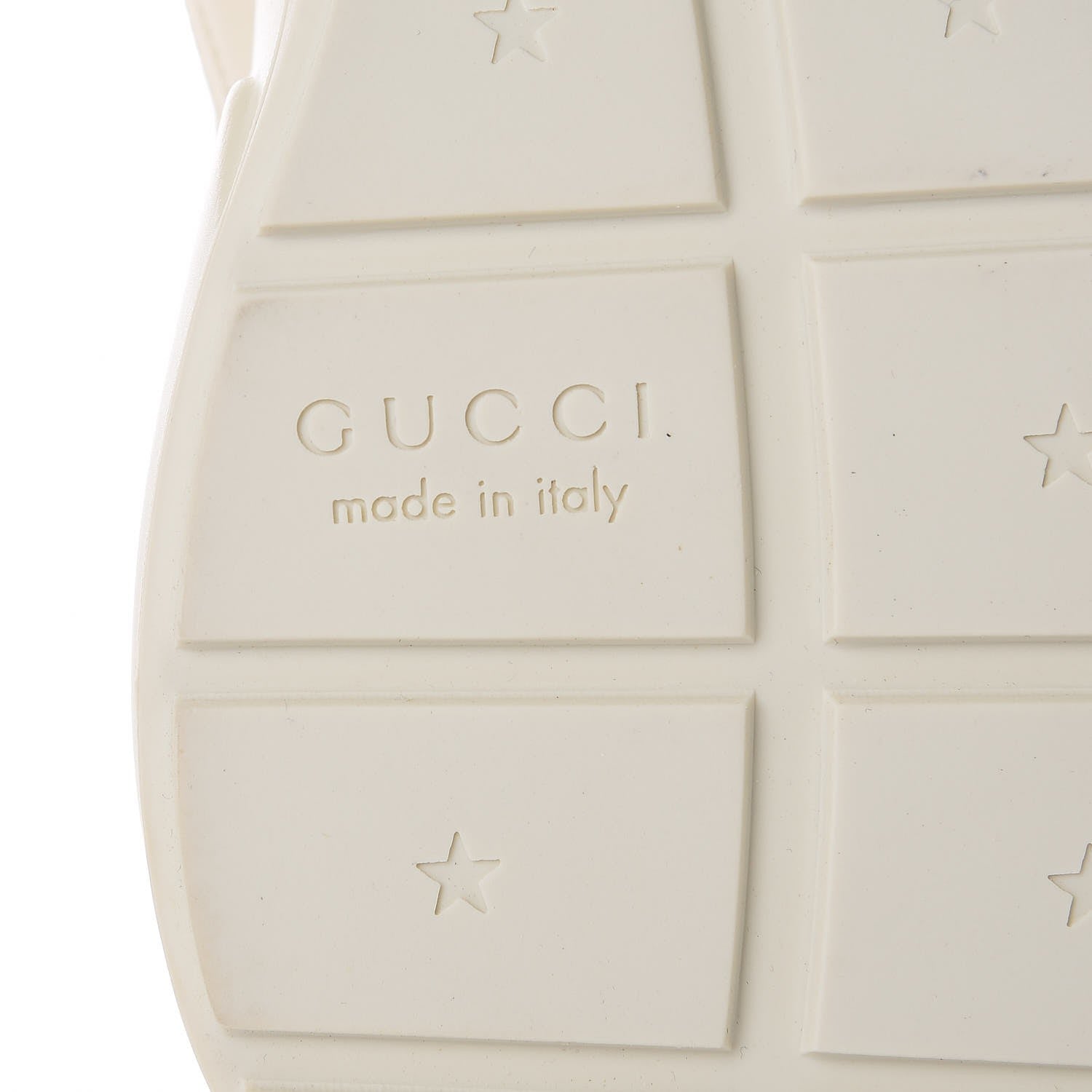 Gucci Calfskin Logo Mens Rhyton Sneakers 12 Ivory 6 of 9