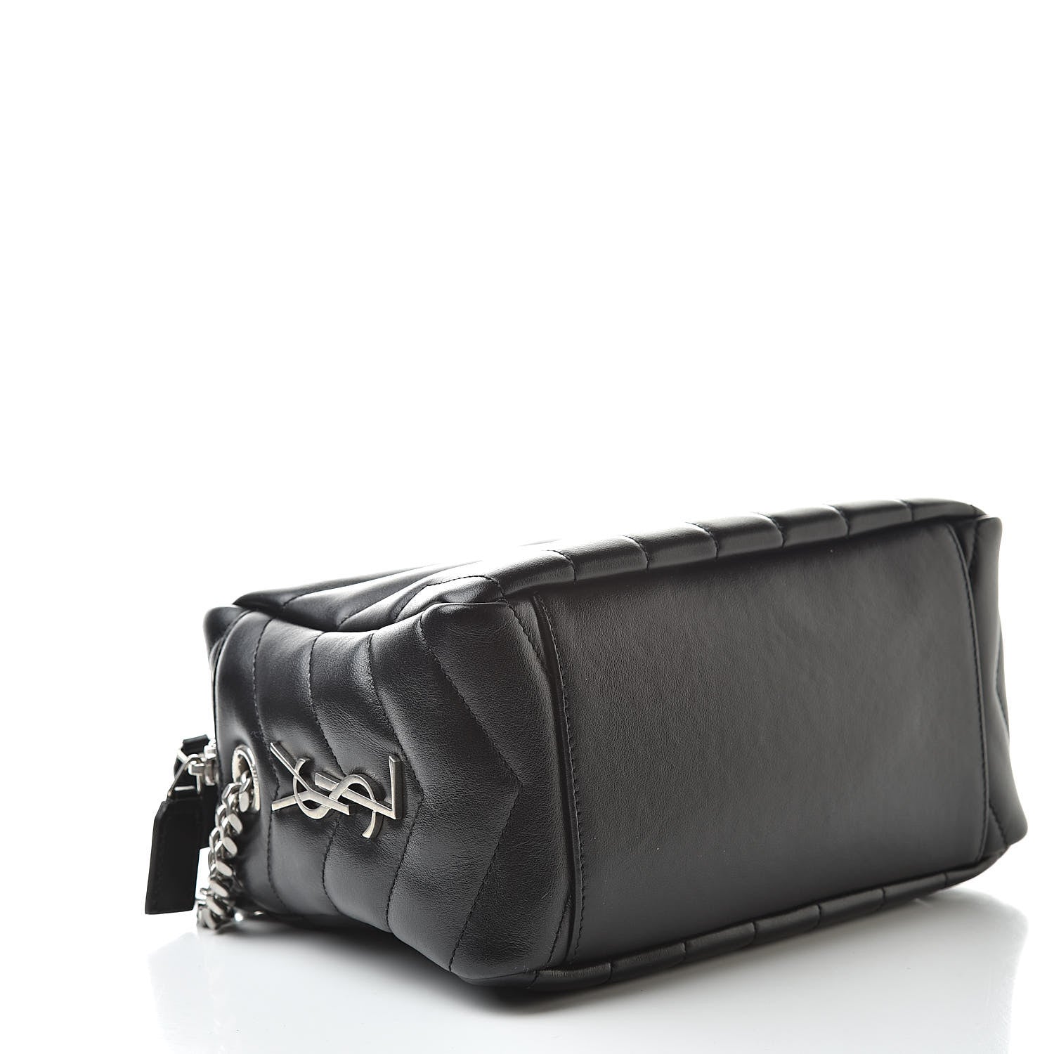Saint Laurent Calfskin Y Quilted Monogram Small Loulou Bowling Bag Black 4 of 11