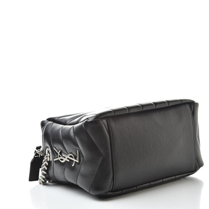 Saint Laurent Calfskin Y Quilted Monogram Small Loulou Bowling Bag Black 4 of 11