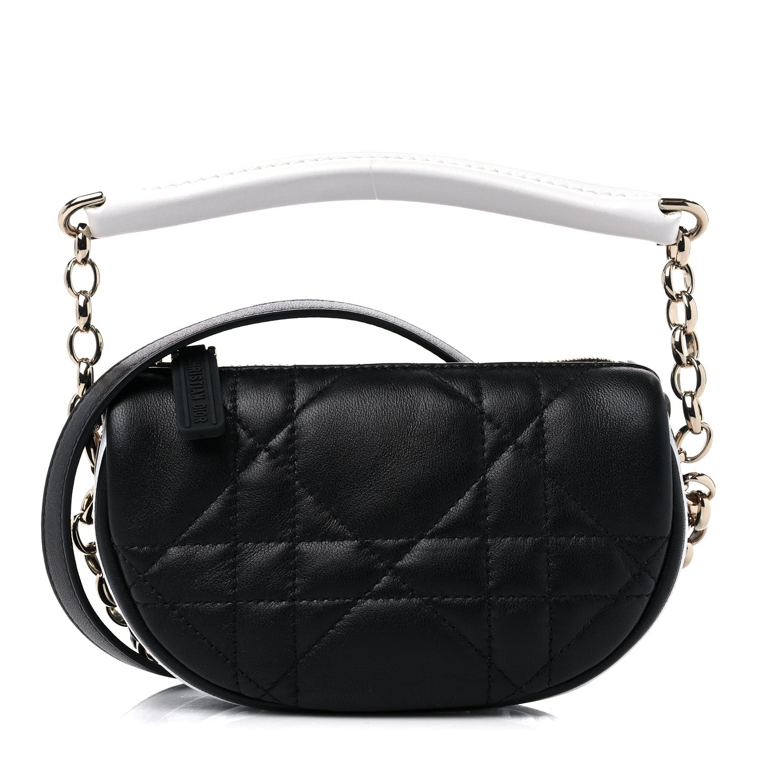 Christian Dior Lambskin Cannage Mini Dior Vibe Hobo Bag Black 1 of 10