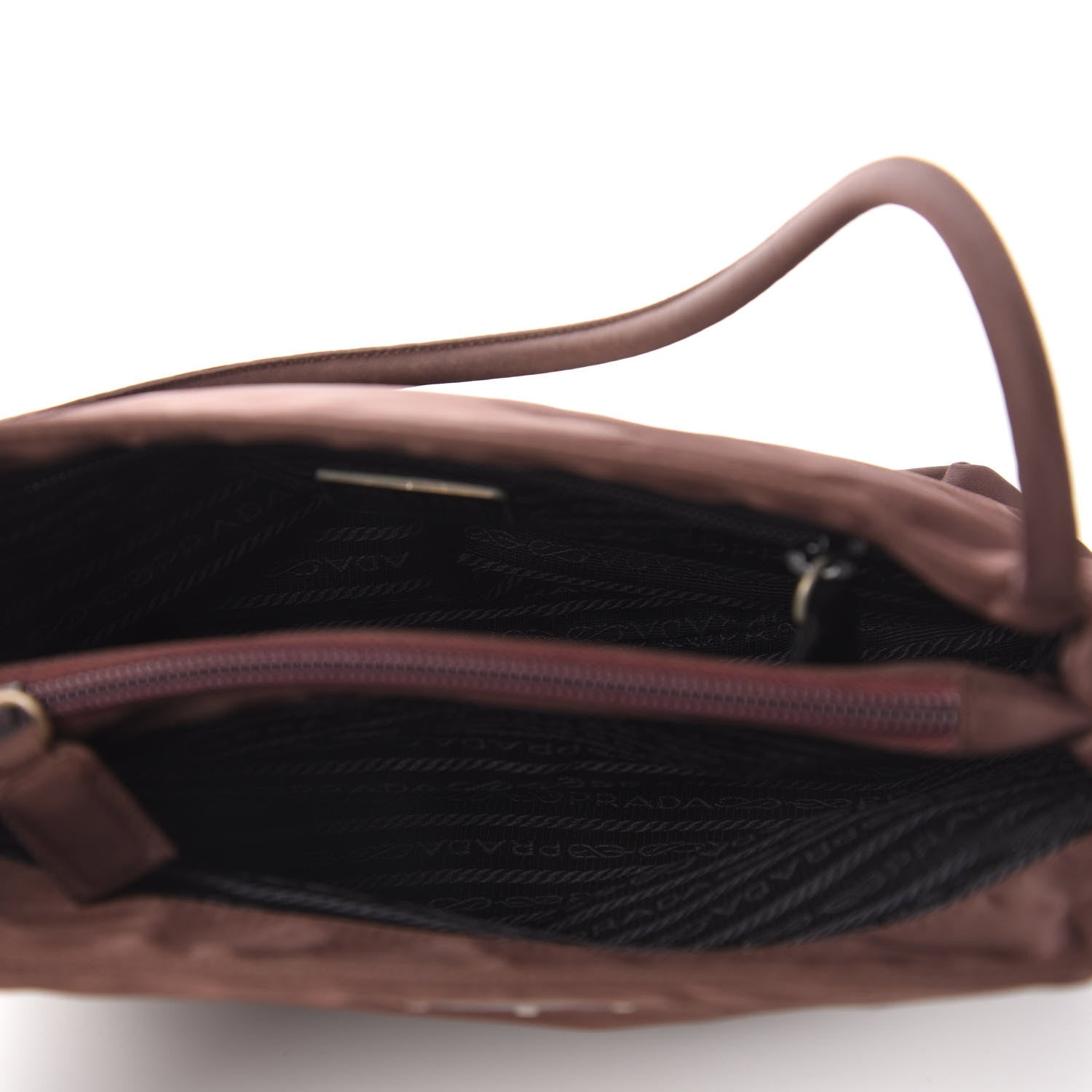 Prada Tessuto Nylon Shoulder Bag Brown 5 of 9