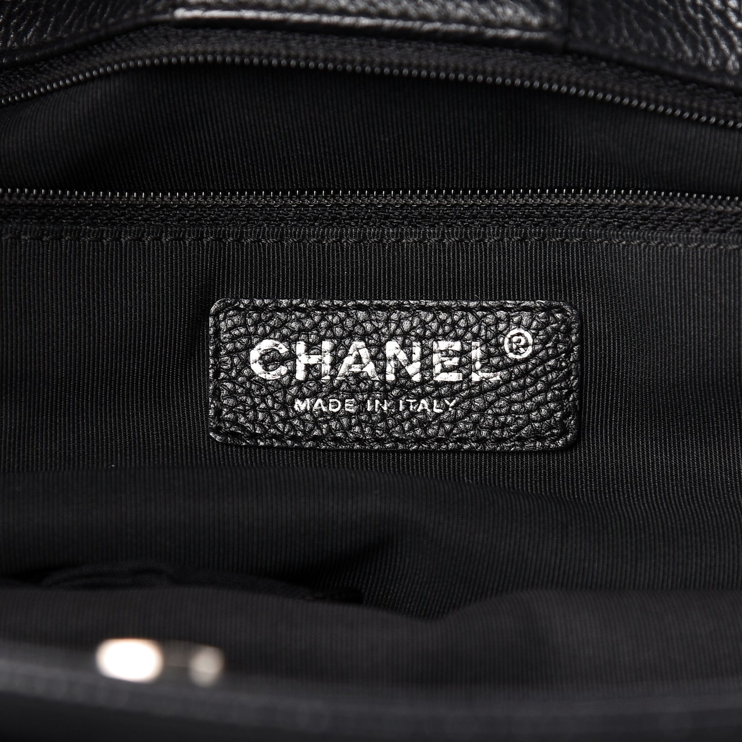 Calfskin Cerf Executive Shopper Tote Black