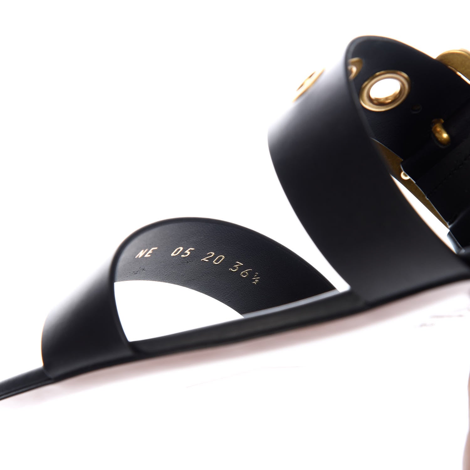 Christian Dior Calfskin D-Dior Slide Flat Sandals 36.5 Black 9 of 10