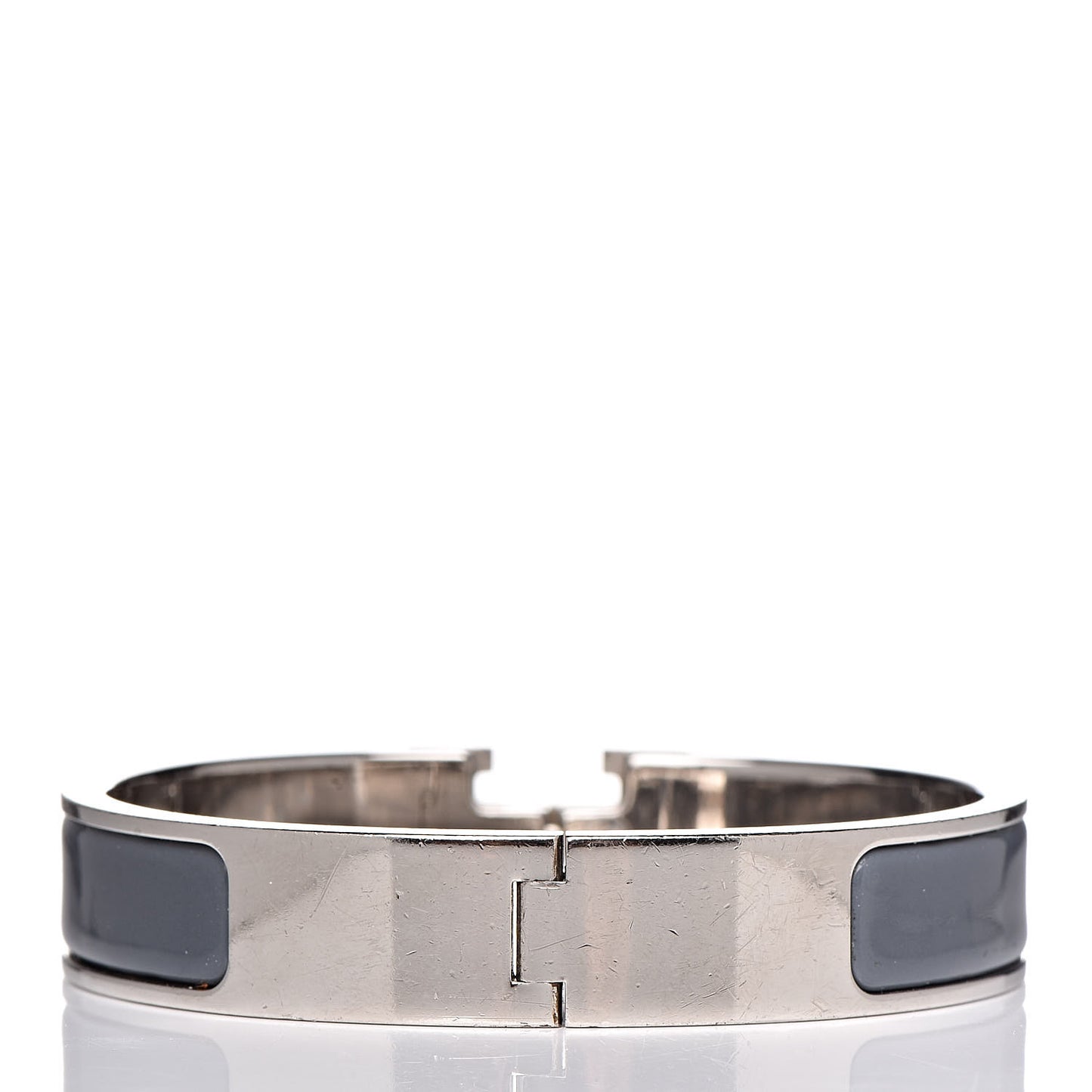 Enamel Narrow Clic Clac H Bracelet PM Ardoise