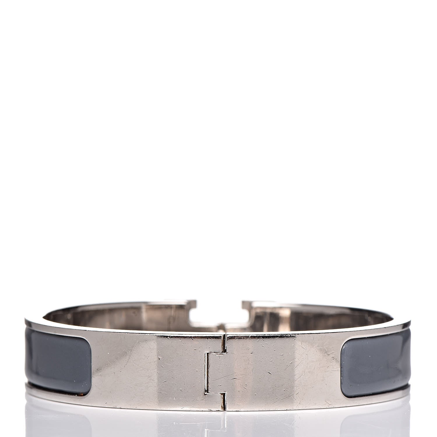 Hermes Enamel Narrow Clic Clac H Bracelet PM Ardoise 3 of 7