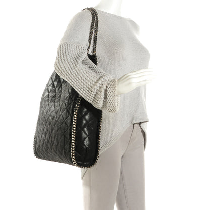 Stella McCartney Shaggy Deer Quilted Big Falabella Black 2 of 9