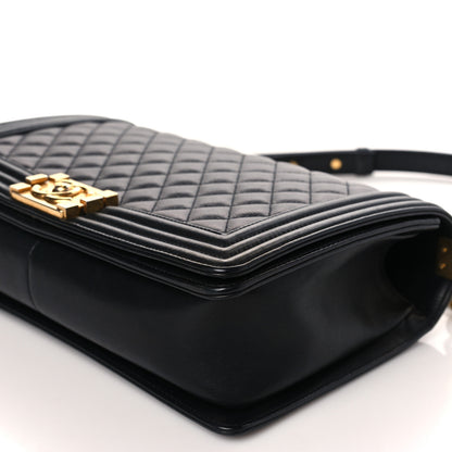 Chanel Calfskin Quilted New Medium Boy Flap Black 9 of 9