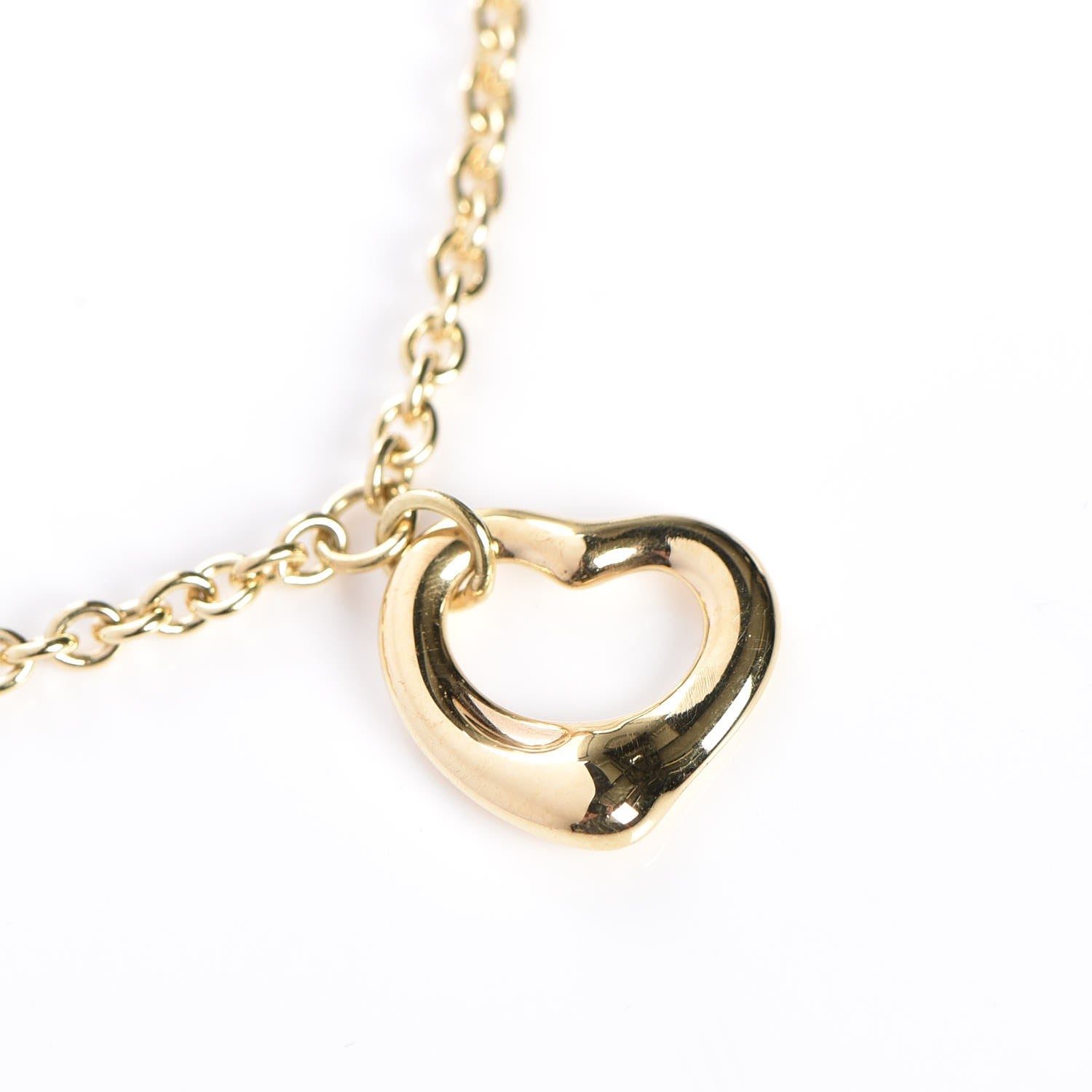 Tiffany 18K Yellow Gold Elsa Peretti Open Heart Bracelet 4 of 9