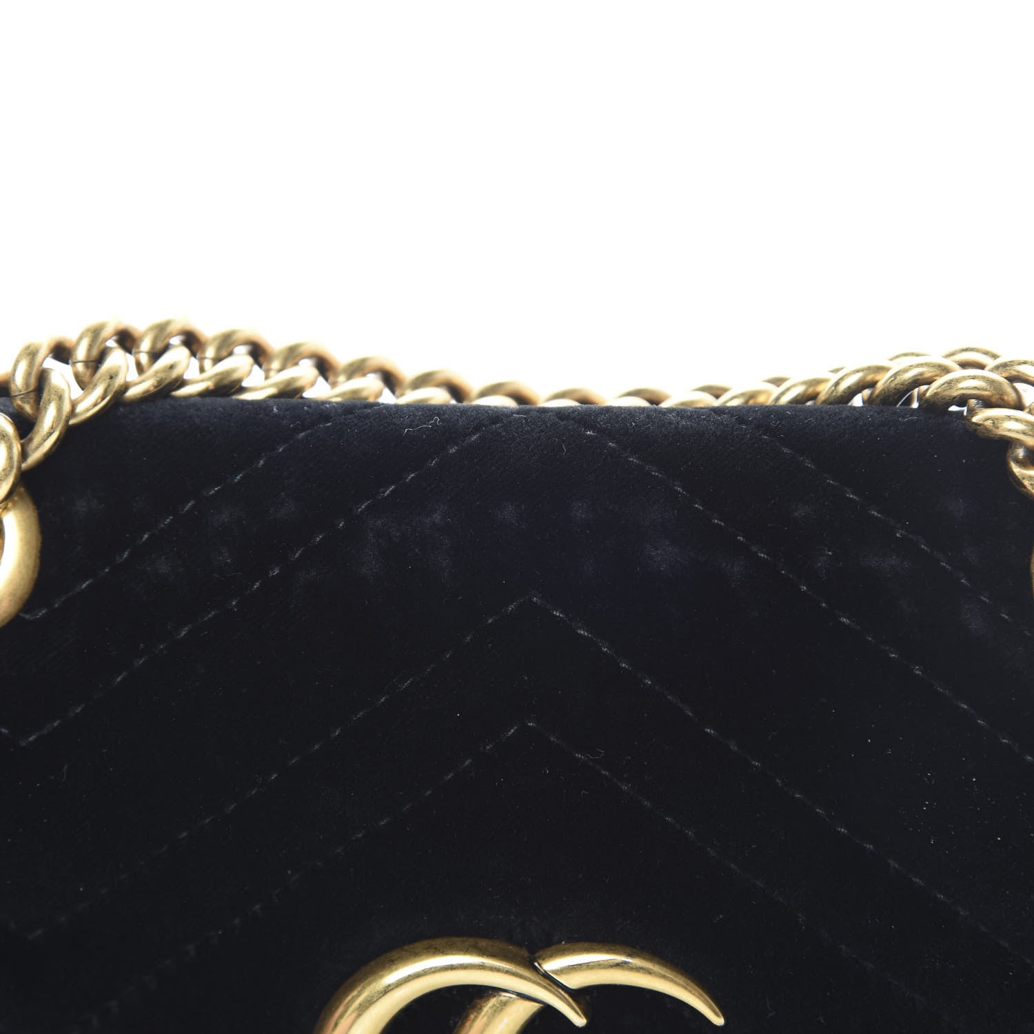 Gucci Velvet Matelasse Mini GG Marmont Shoulder Bag Black 17 of 20