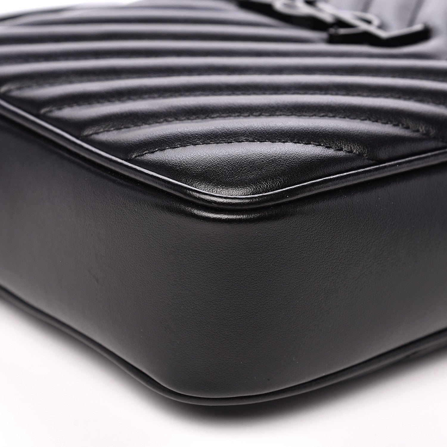 Saint Laurent Calfskin Matelasse Monogram Lou Camera Bag Black 7 of 9