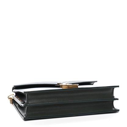 Saint Laurent Smooth Calfskin Monogram Cassandra Clasp Bag Dark Green 4 of 9
