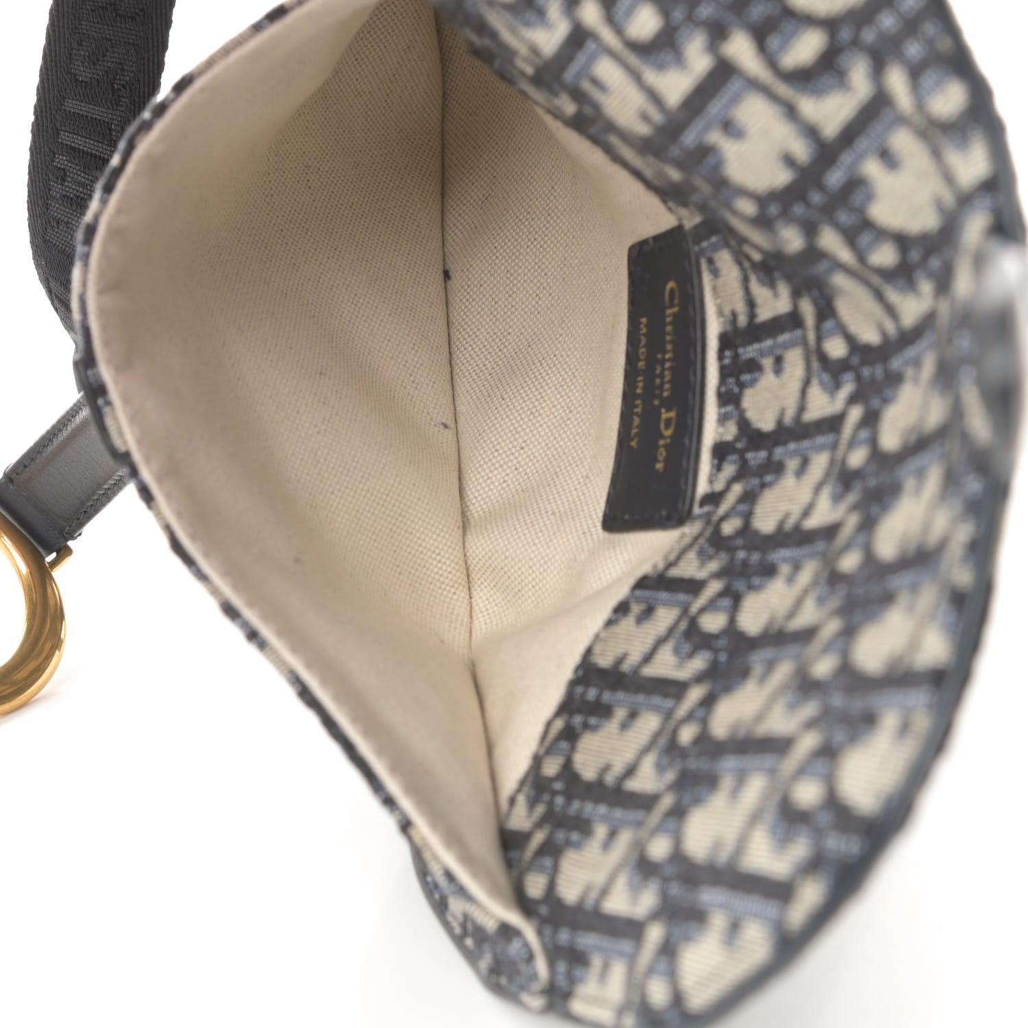 Christian Dior Oblique Saddle Belt Bag Blue 5 of 11