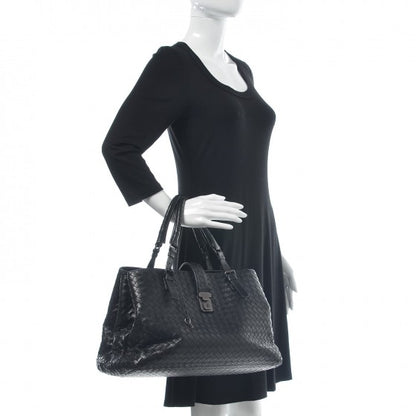 Bottega Veneta Nappa Intrecciato Medium Roma Tote Black 2 of 12