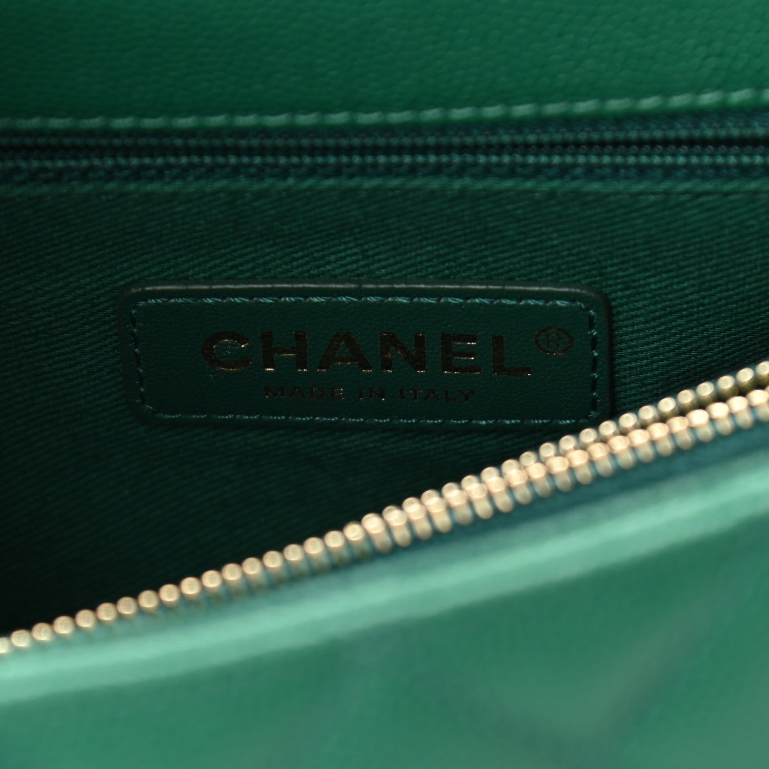 Chanel Caviar Quilted Small Coco Handle Flap Green 6 of 10