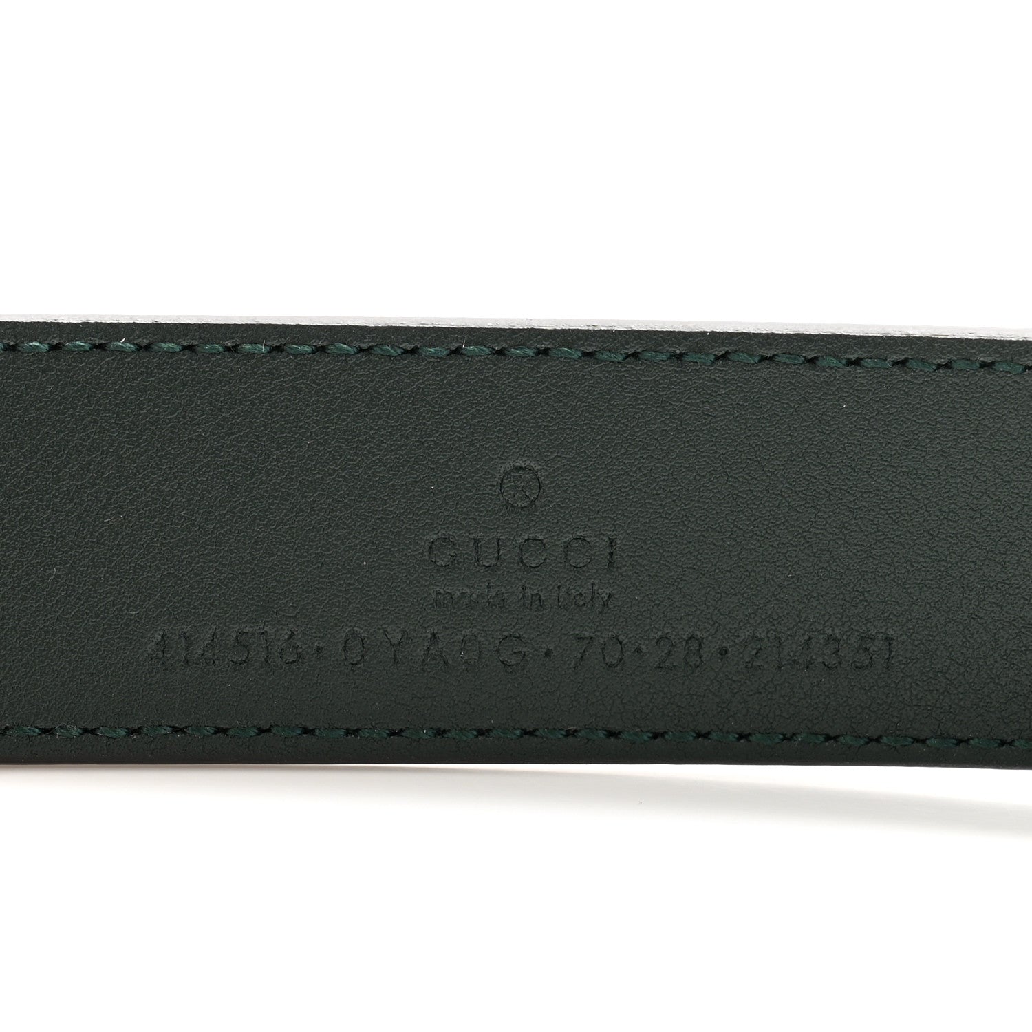 Gucci Plutone Calfskin Double G 30mm Belt 70 28 Verde 5 of 5