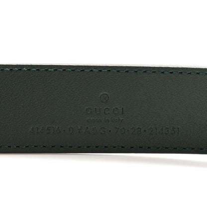 Gucci Plutone Calfskin Double G 30mm Belt 70 28 Verde 5 of 5