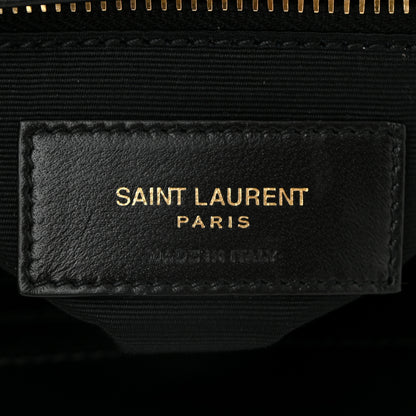 Saint Laurent Calfskin Y Quilted Monogram Toy Loulou Crossbody Bag Black 6 of 10