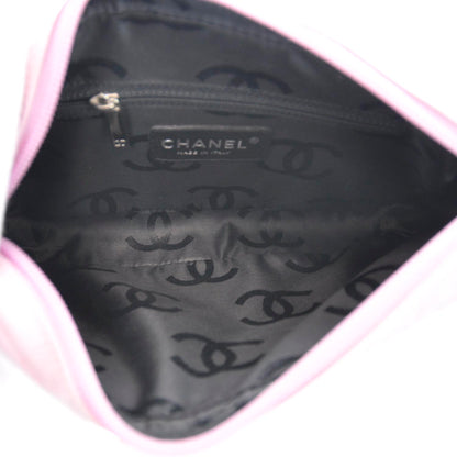 Chanel Calfskin Quilted Cambon Pochette Pink Black 6 of 9