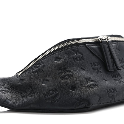 MCM Calfskin Ottomar Monogram Fursten Belt Bag Black 7 of 8
