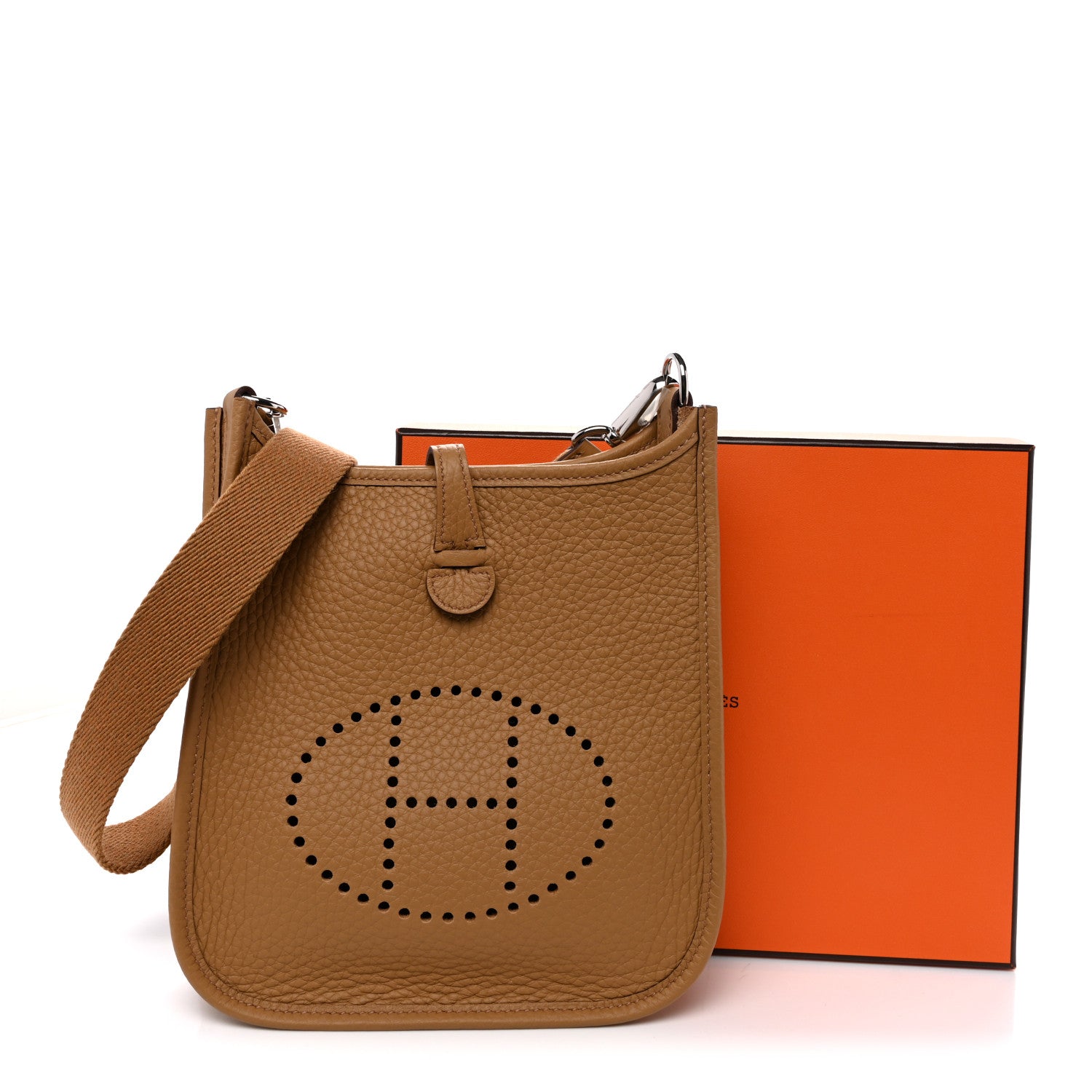 Hermes Taurillon Clemence Evelyne TPM Chai 11 of 11
