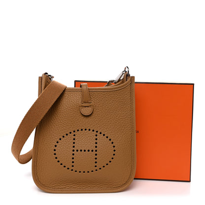 Hermes Taurillon Clemence Evelyne TPM Chai 11 of 11