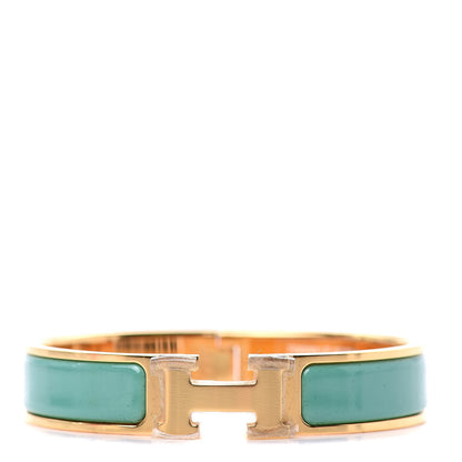 Hermes Enamel Narrow Clic Clac H Bracelet PM Vert Moderne 1 of 6