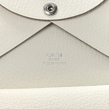 Hermes Chevre Mysore Calvi Duo Card Case Gris Perle 6 of 9
