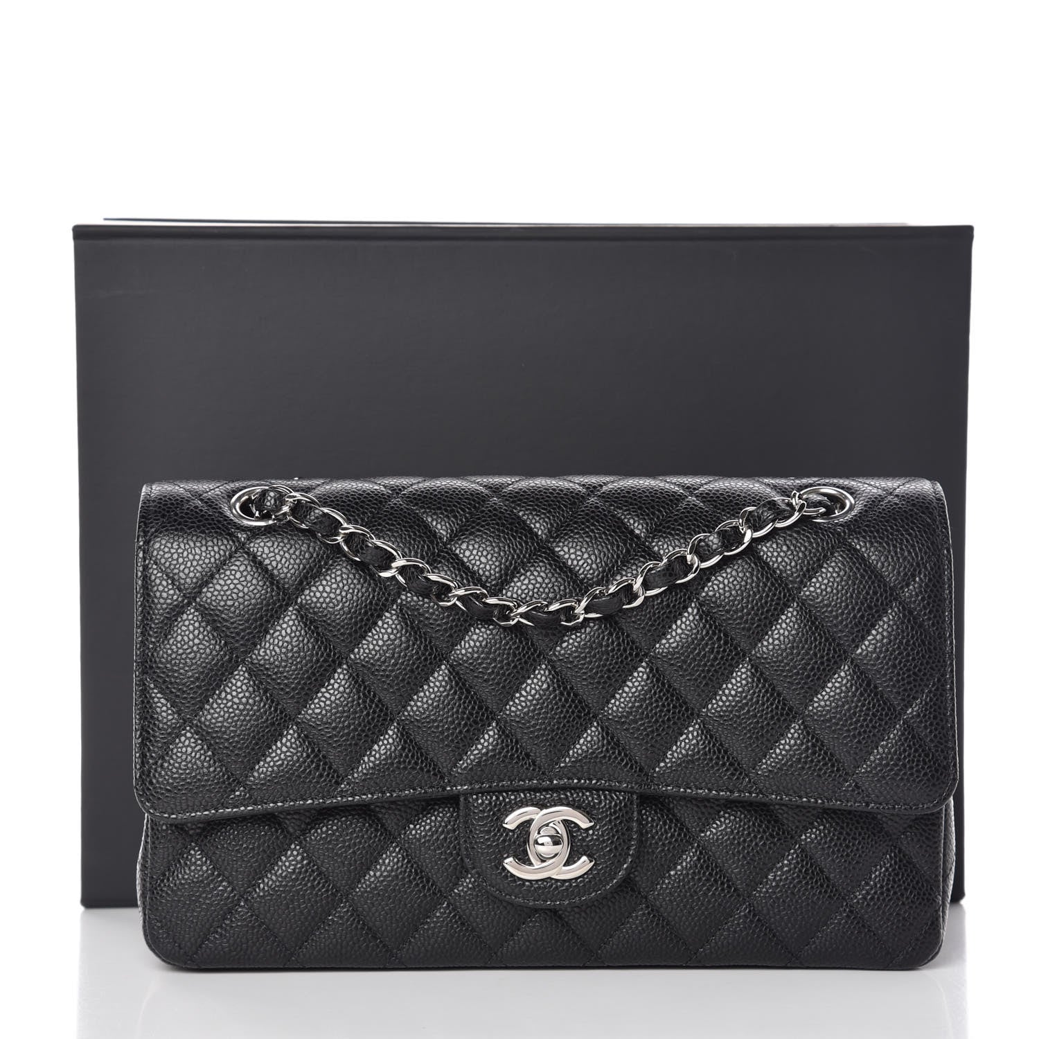 Chanel Caviar Quilted Medium Double Flap Black 10 of 10