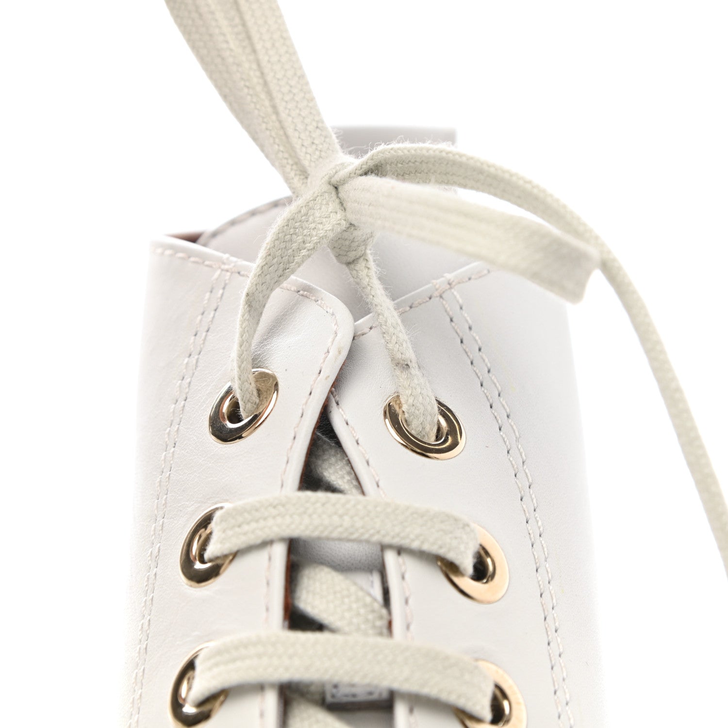Chanel Calfskin CC Turnlock Lace Up Boots 41 White 10 of 11