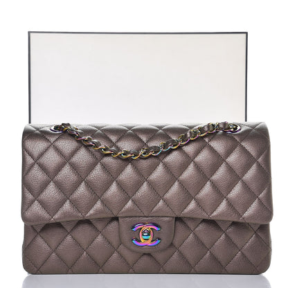 Chanel Iridescent Goatskin Quilted Medium Double Flap Bronze 8 of 8