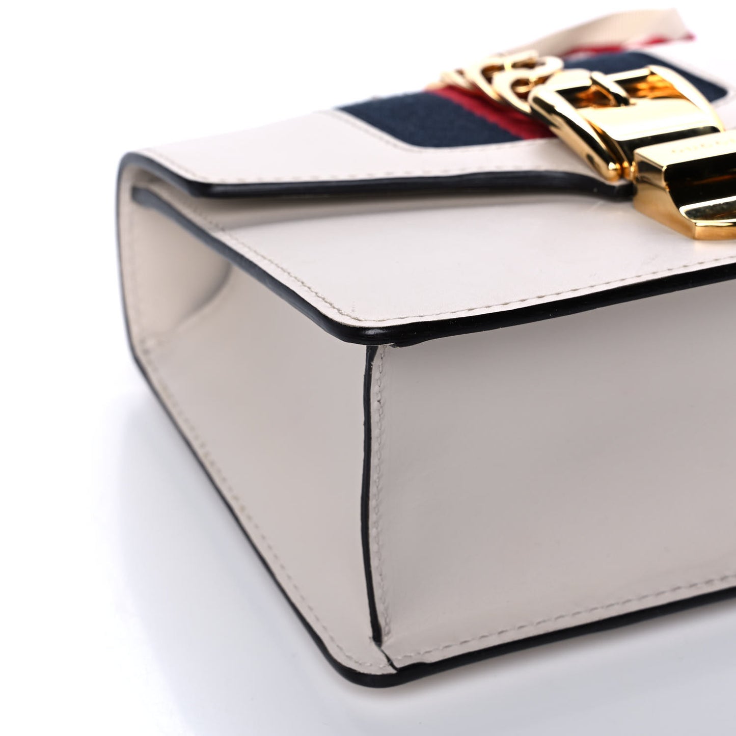 Calfskin Mini Sylvie Chain Shoulder Bag White