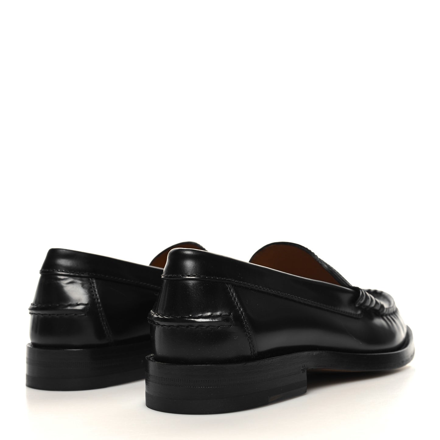 Millennial Ribot Cut Out Interlocking G Loafers 37.5 Black